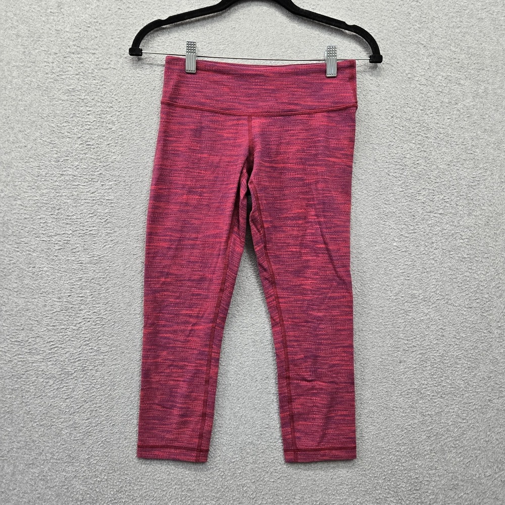 Lululemon Women Activewear Pants 4 Pink Geometric Yoga Legging Athletic 20"